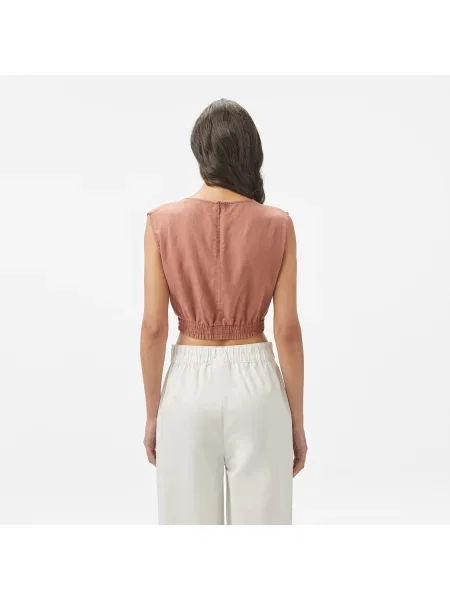 Lacoste блузка Regular Fit коричнева