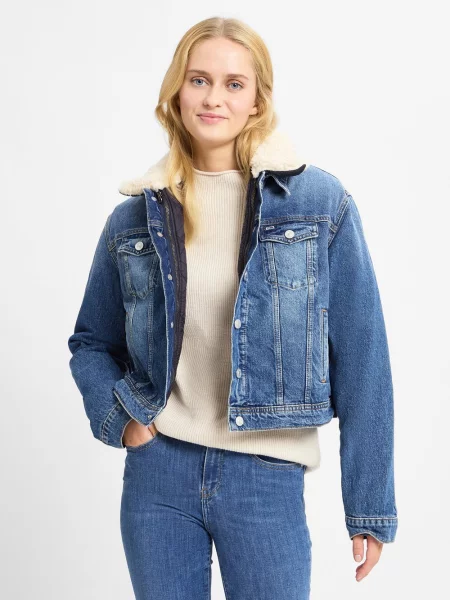 Tommy Jeans kurtka dżinsowa 3 w 1 Kobiety jednolity M niebieski