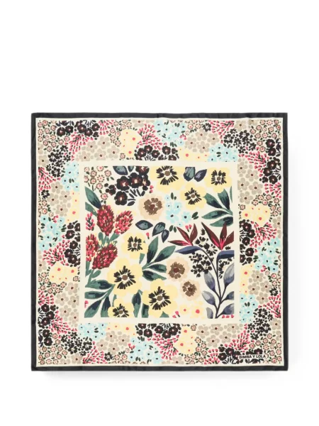 Fular Bimba Y Lola cu model floral cu imagine alb