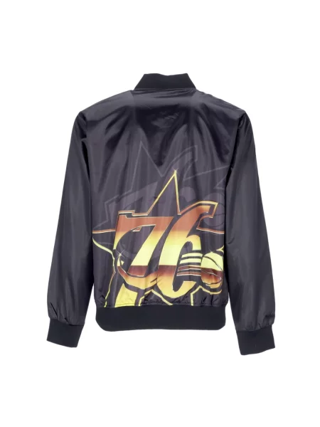 Satynowa kurtka Mitchell & Ness czarna
