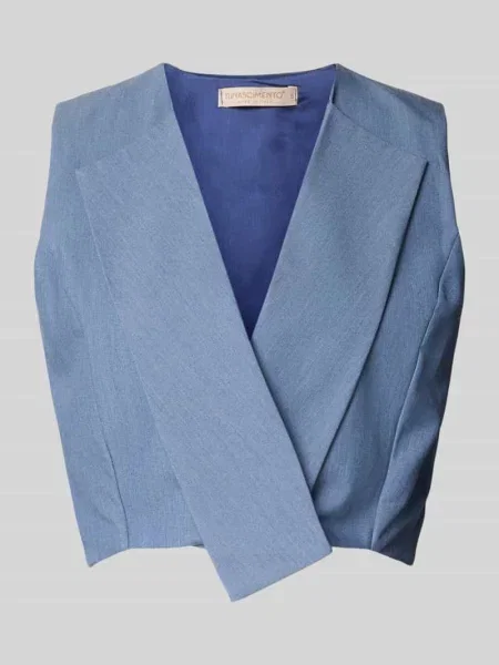 Kamizelka z szalowym kołnierzem i ukrytym zapięciem Rinascimento