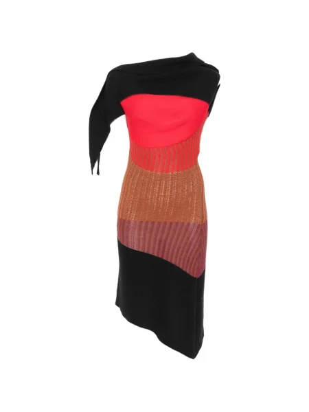 Rochie midi Kiko Kostadinov asimetrică negru