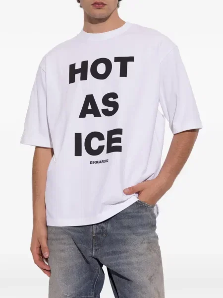 Tricou Dsquared2 cu imagine alb