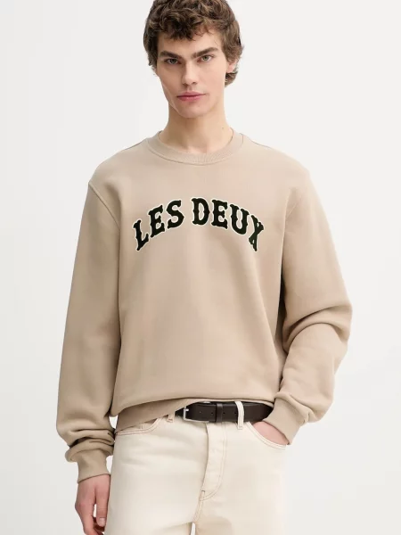 Bombažen pulover Les Deux bež
