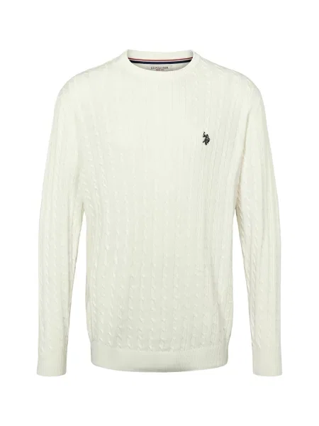 U.S. POLO ASSN. Pulover UMMads negru alb