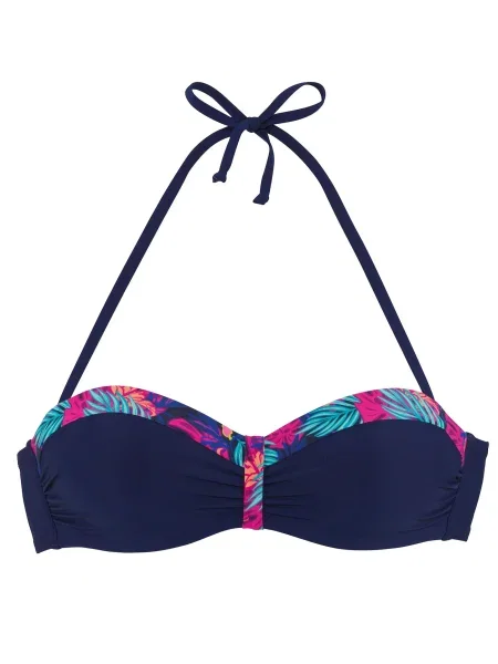LASCANA Sutien costum de baie bleumarin / turcoaz / închis / roz închis albastru