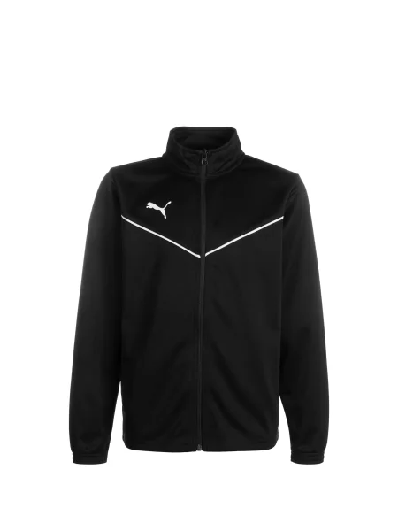 PUMA Geacă sport TeamRise negru alb