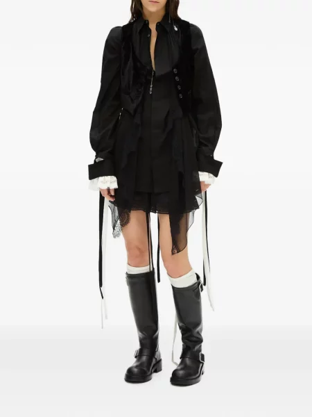 Cămașă Ann Demeulemeester din dantelă negru