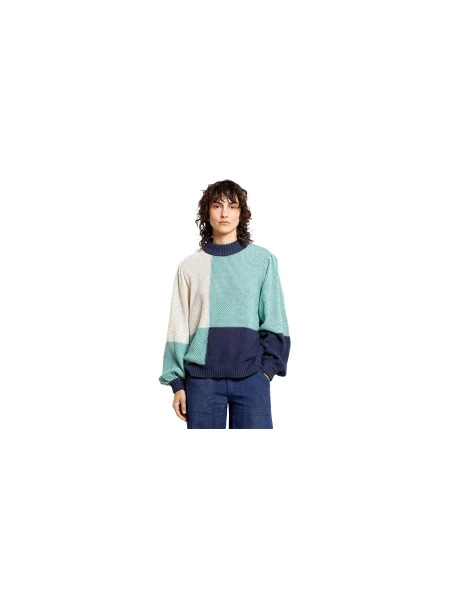 Sweter Dedicated z kapturem niebieski