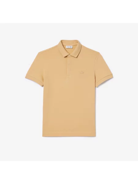 Lacoste Koszulka Polo Smart Paris Z Elastycznej Bawełny beżowa