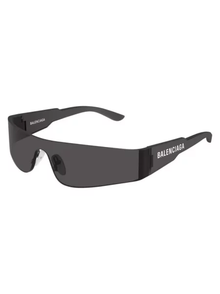Lniane okulary przeciwsłoneczne Balenciaga Shield czarne