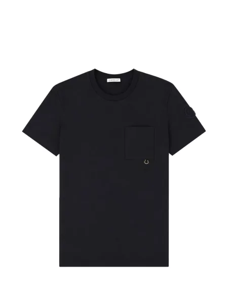 Tricou Moncler cu buzunare aplicate cu autograf albastru