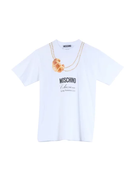 Koszulka Moschino z nadrukiem biała