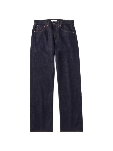 Blugi cu picior larg Japan Blue Jeans cu autograf albastru