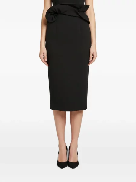 Fustă midi Magda Butrym cu model floral negru