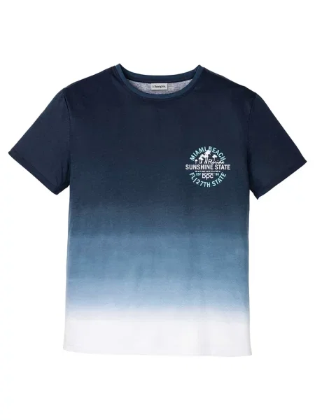 T-shirt z czystej bawełny niebieska