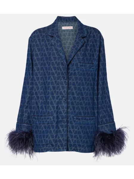 Top Valentino niebieski