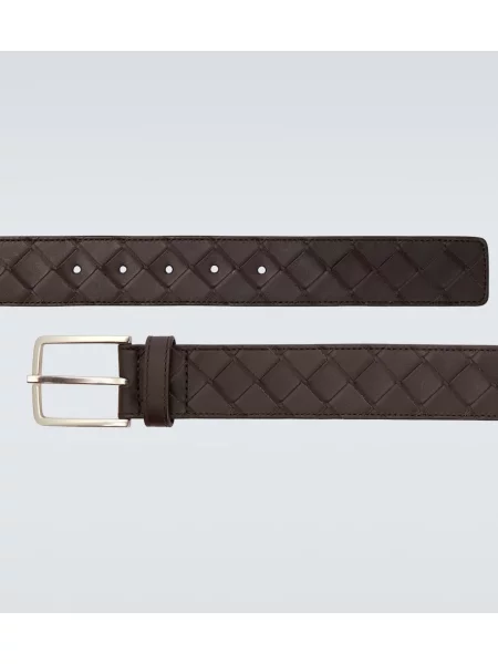 Curea Bottega Veneta din piele maro