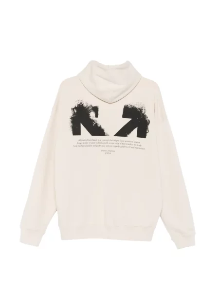 Grafic hanorac cu glugă Off-white alb