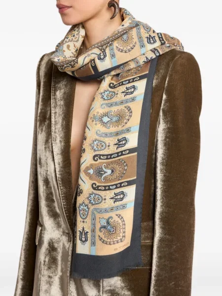 Fular Etro de lână cu model floral