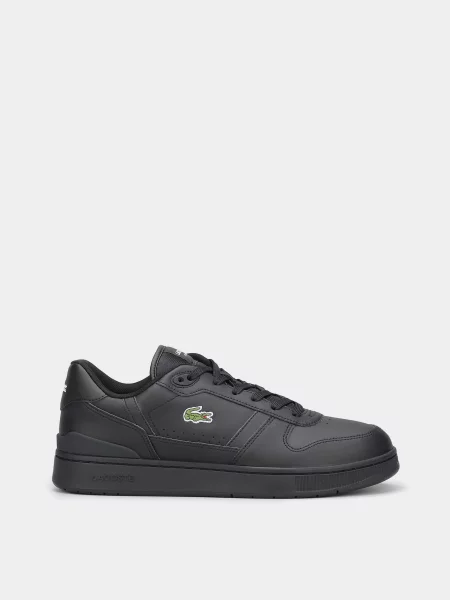 Кожаные кеды Lacoste черные