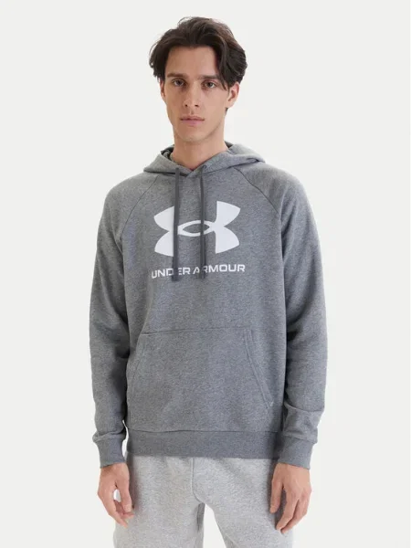 Hanorac din fleece Under Armour din fleece cu autograf gri