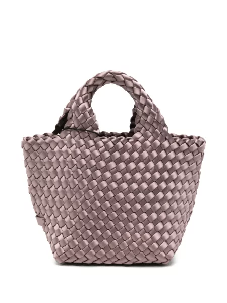 Geantă shopper Naghedi din satin violet