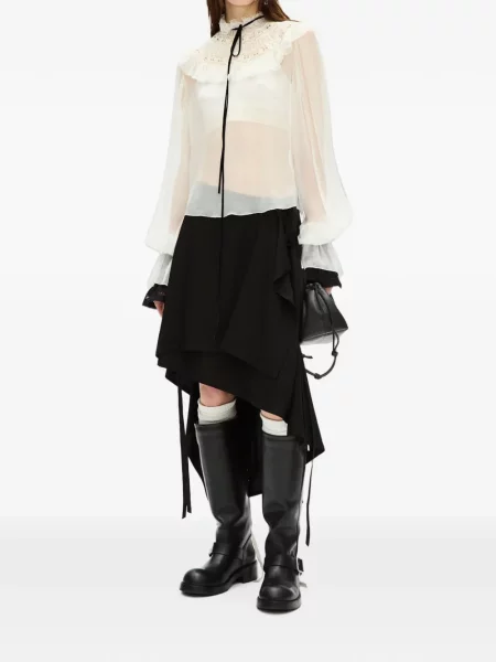 Fustă Ann Demeulemeester asimetrică negru