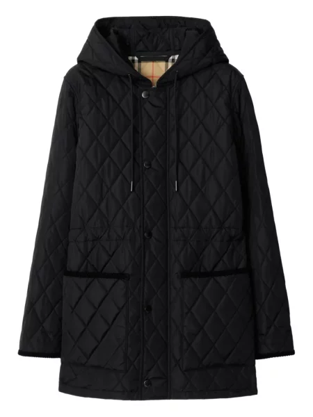 Geacă Burberry cu glugă negru
