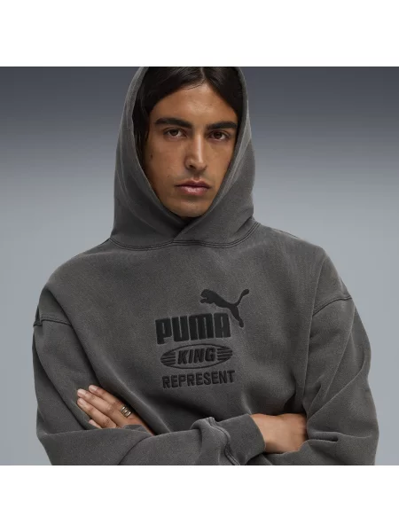 Bluza z kapturem Puma szara