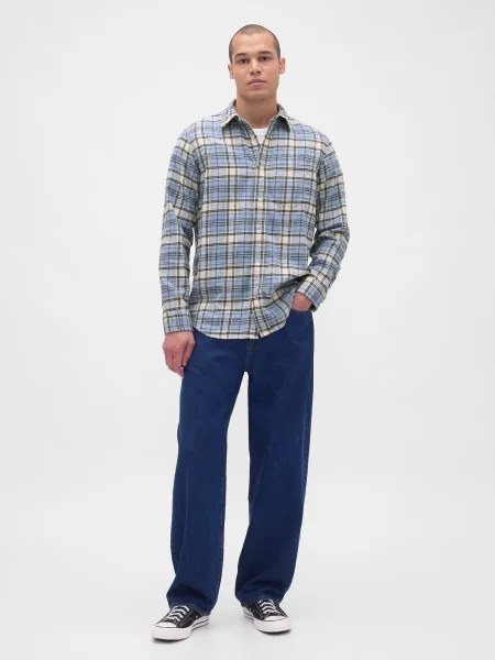 Cămașă Gap de flanelă negru