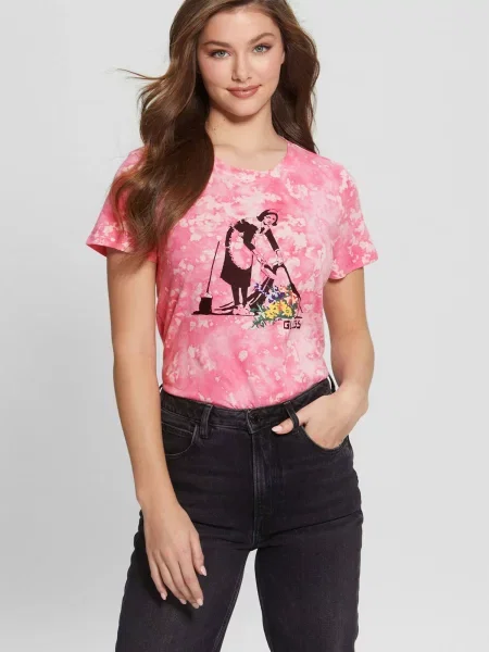 Футболка Guess рожева