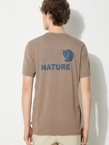 Kratka majica Fjallraven Walk With Nature T-shirt M rjava