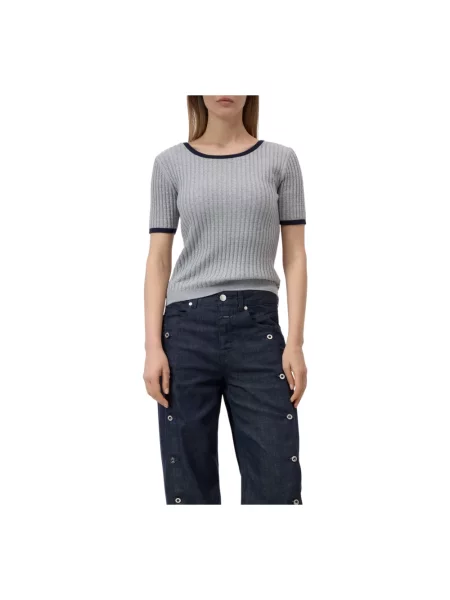 Dzianinowy sweter Closed szary