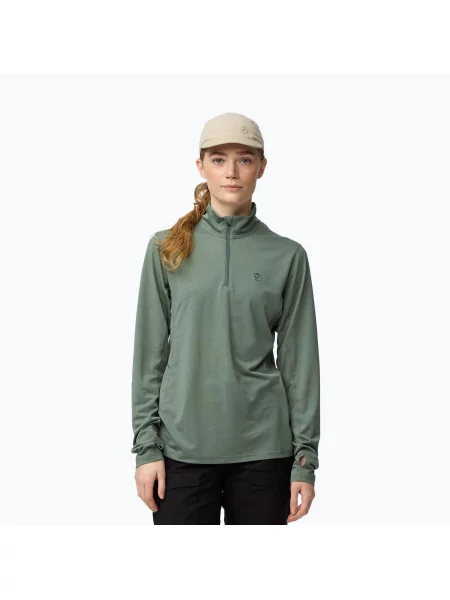 Bluză de trekking pentru femei Fjällräven Abisko Day Hike Half Zip patina green verde