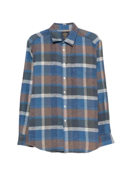 Карирана фланелена риза Portuguese Flannel синьо
