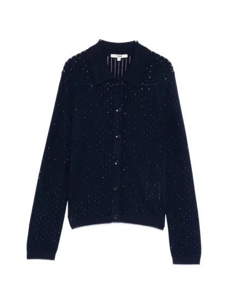 Stras cardigan Maje tricotate albastru
