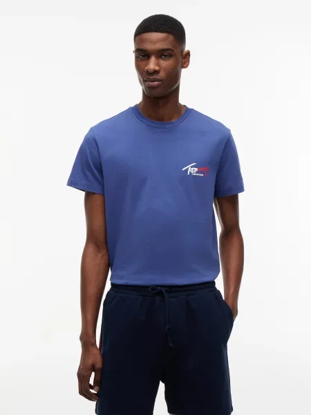 Tommy Jeans Majica kraljevo modra / rdeča bela