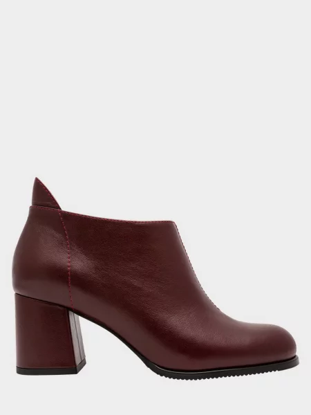 Кожаные ботильоны Enzo Verratti бордовые