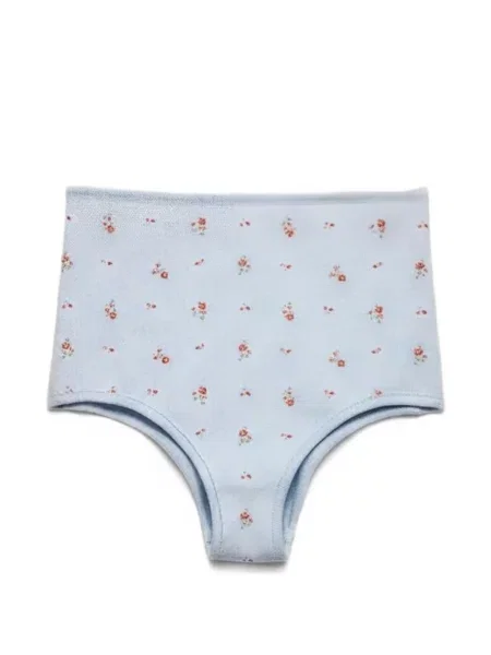 Chiloți briefs Prada cu model floral cu imagine albastru