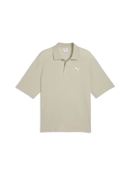 PUMA koszulka polo Wardrobe Essentials o pudełkowym kroju Akcesoria S beżowy