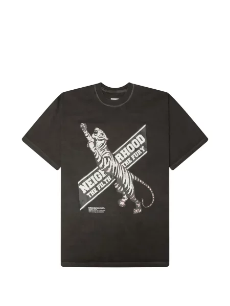 Tricou Neighborhood cu imagine cu dungi de tigru negru