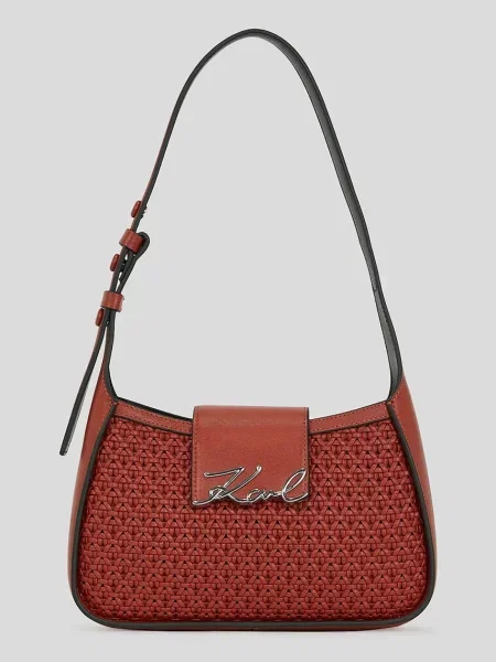 Шкіряна сумочка Karl Lagerfeld червоний