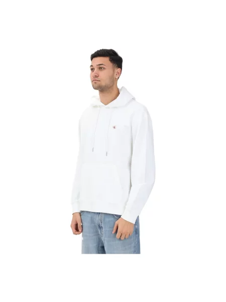 Bluza z kapturem Calvin Klein biała