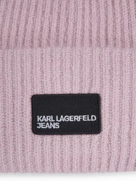 Lung căciulă Karl Lagerfeld Jeans cu autograf roz