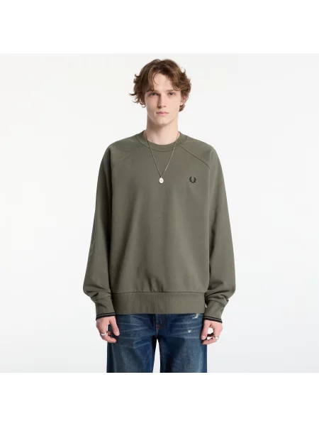 Суитшърт FRED PERRY Tipped Crewneck Sweatshirt Black M черно