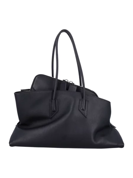 Torebka The Attico skórzana biznesowa czarna