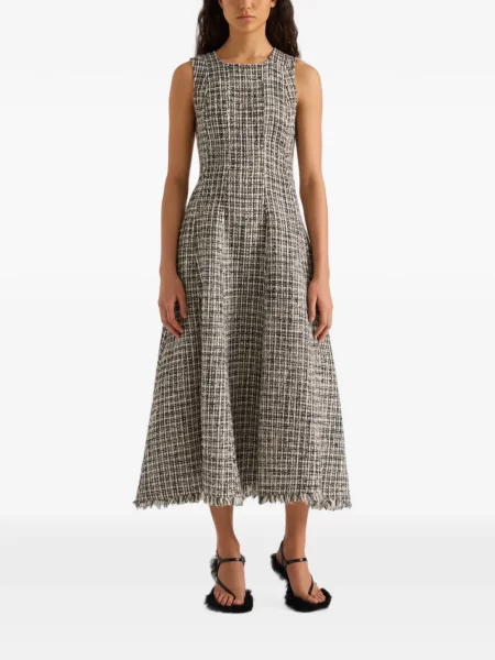Rochie midi Proenza Schouler White Label din tweed alb