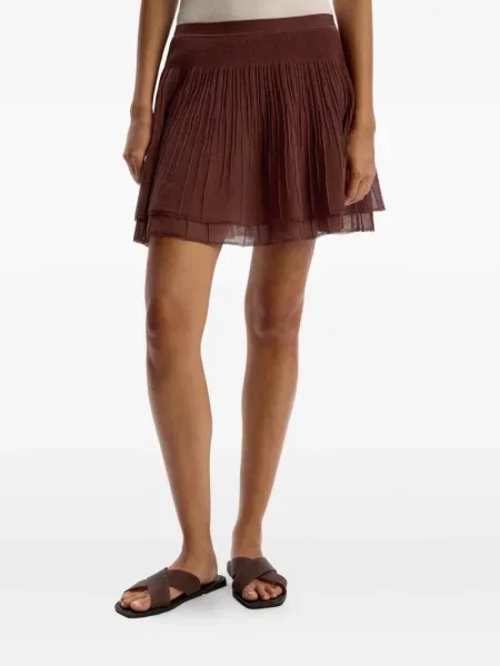 Fusta plisata 12 Storeez plisată maro