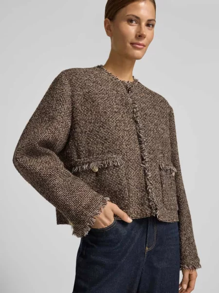 Żakiet krótki o kroju regular fit z mieszanki wełny model VENTO' Weekend Max Mara